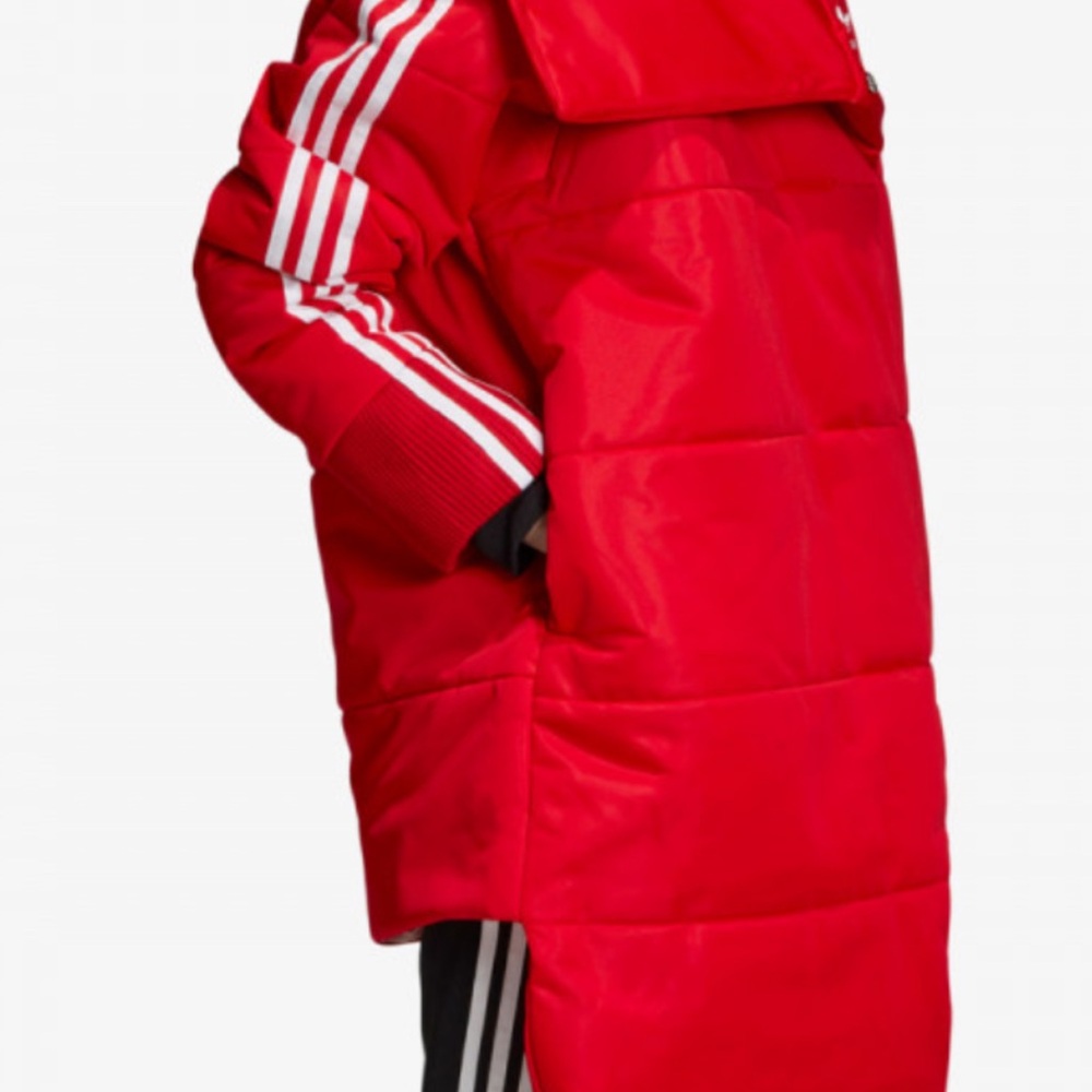 Adidas Women Bold Red Puffer Coat